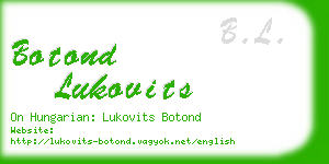 botond lukovits business card